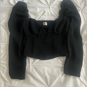 Aritzia long sleeve blouse top (cropped)